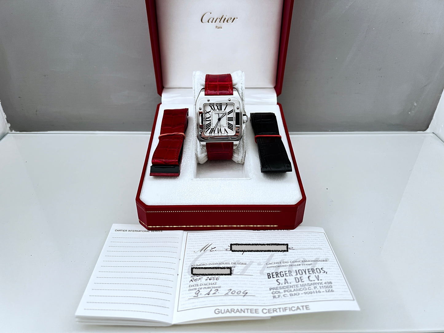 Cartier Santos 100 XL full set - 3 cinturini