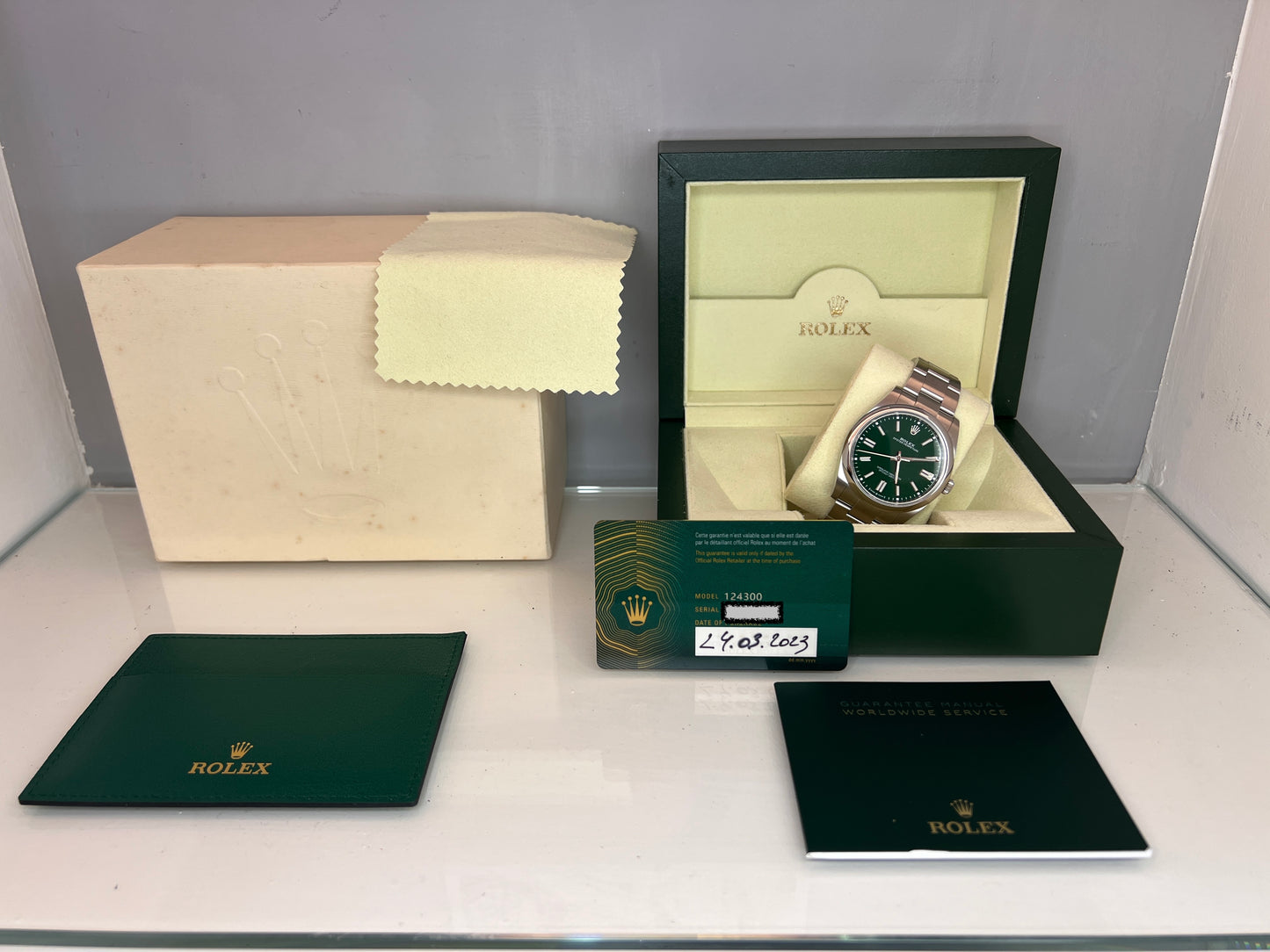 Rolex Oyster Perpetual 41mm GREEN 124300 2023