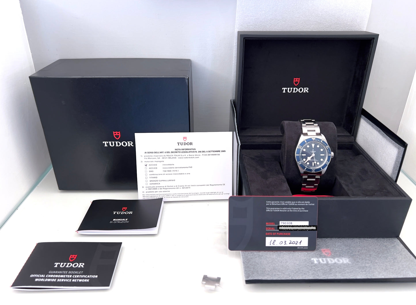Tudor Black Bay 58 blu 2021 full set