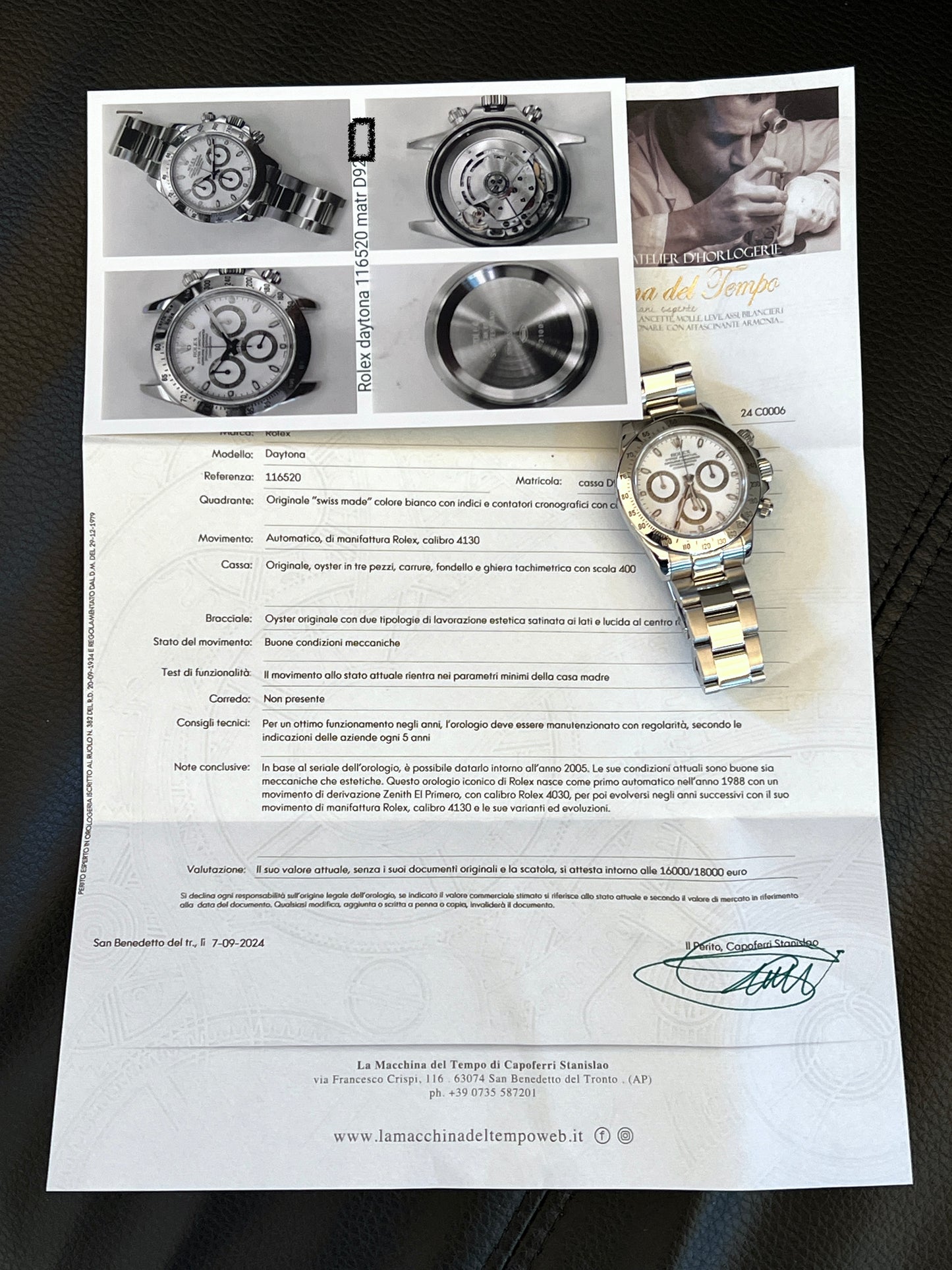 Rolex Daytona 116520 bianco 2005