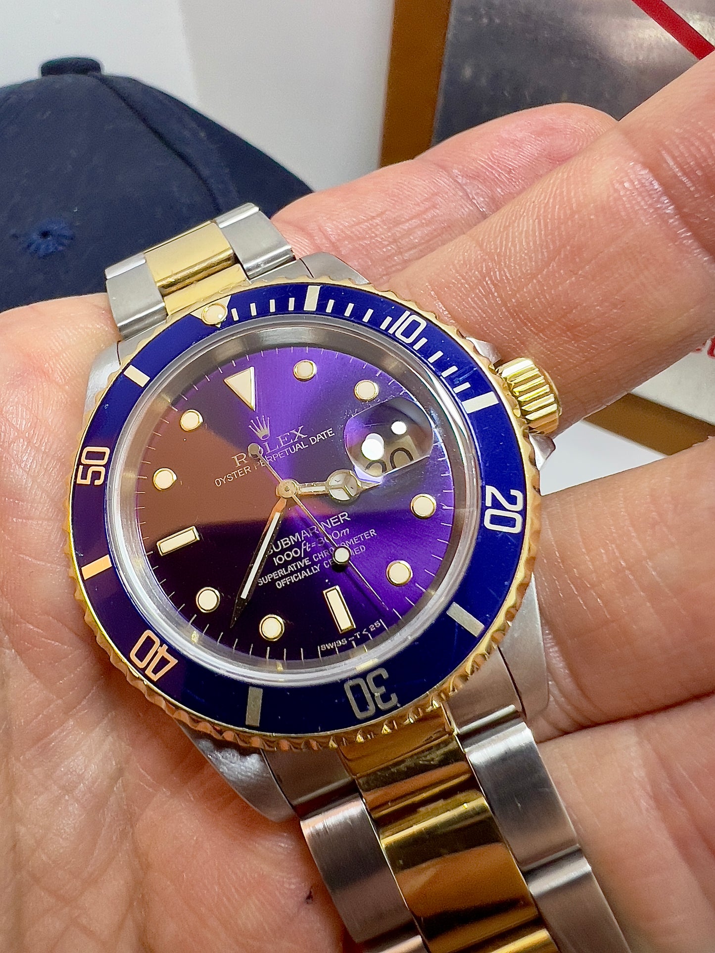 Rolex Submariner 16613 PURPLE full set