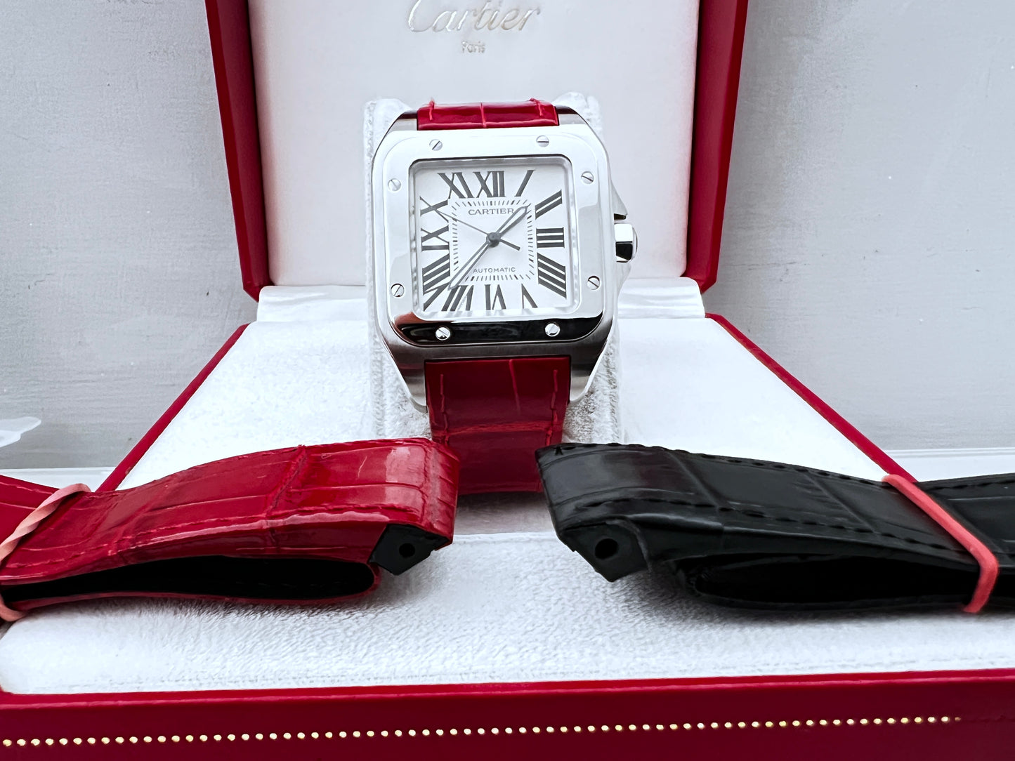 Cartier Santos 100 XL full set - 3 cinturini