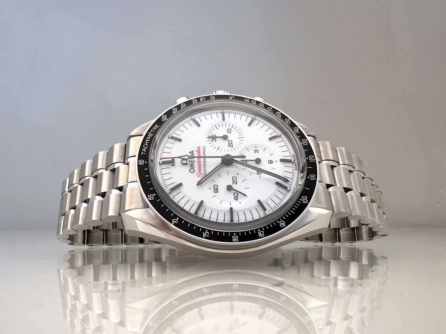 Omega Speedmaster Moonwatch bianco NUOVO CON PELLICOLE