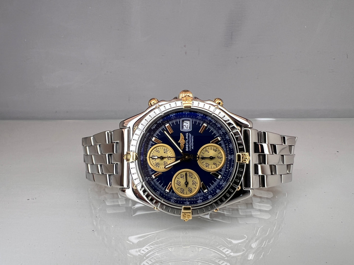 Breitling Chronomat B13050 blu full set
