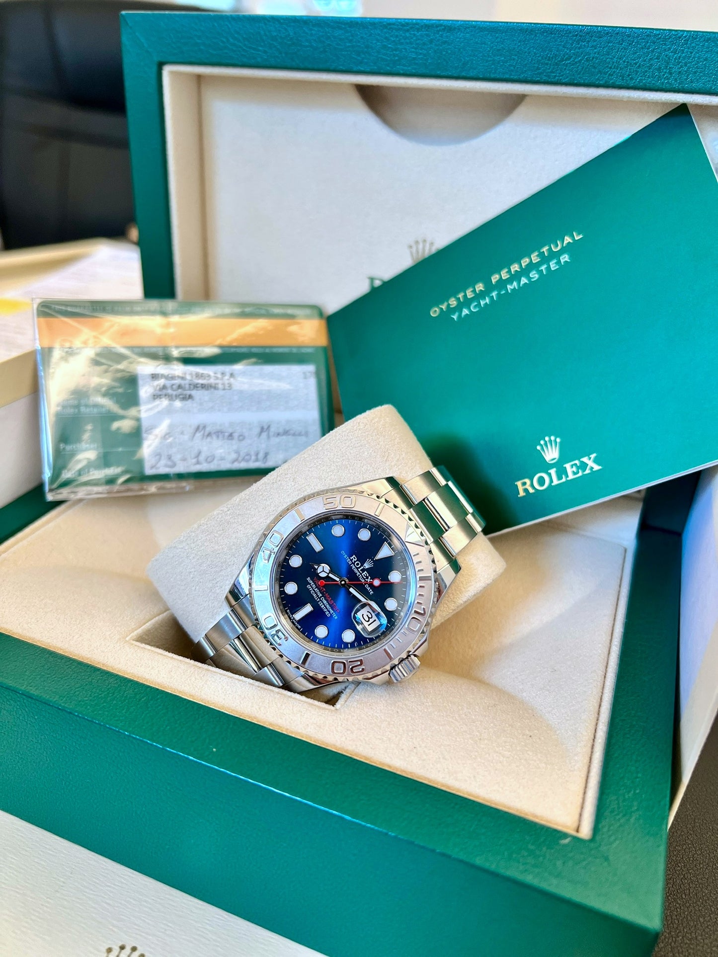 Rolex Yachtmaster 116622 blue full set 2018