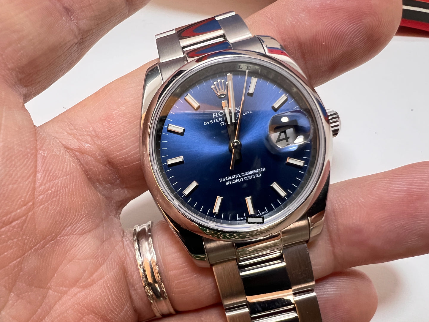 Rolex Date 115200 blu RRR full set