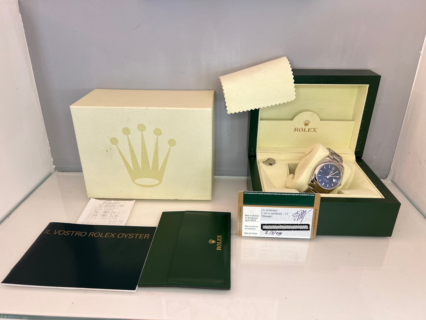 Rolex Date 115200 blu RRR full set